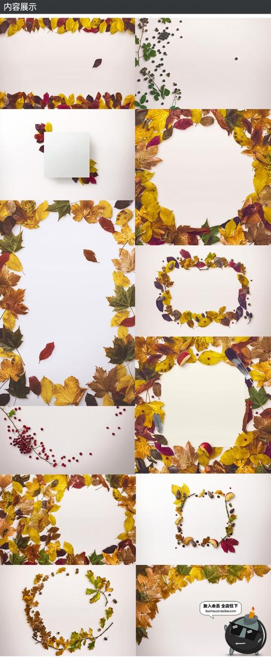图片[1]-秋天秋季元素叶子金色枫叶树叶枯枝秋季海报背景PSD模板PS素材-设计猿