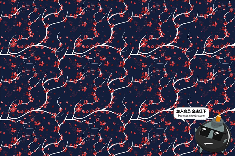 图片[3]-和风日式海浪波浪花纹底纹产品包装无缝图案背景印刷AI矢量素材-设计猿