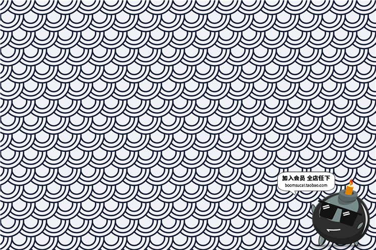 图片[7]-和风日式海浪波浪花纹底纹产品包装无缝图案背景印刷AI矢量素材-设计猿