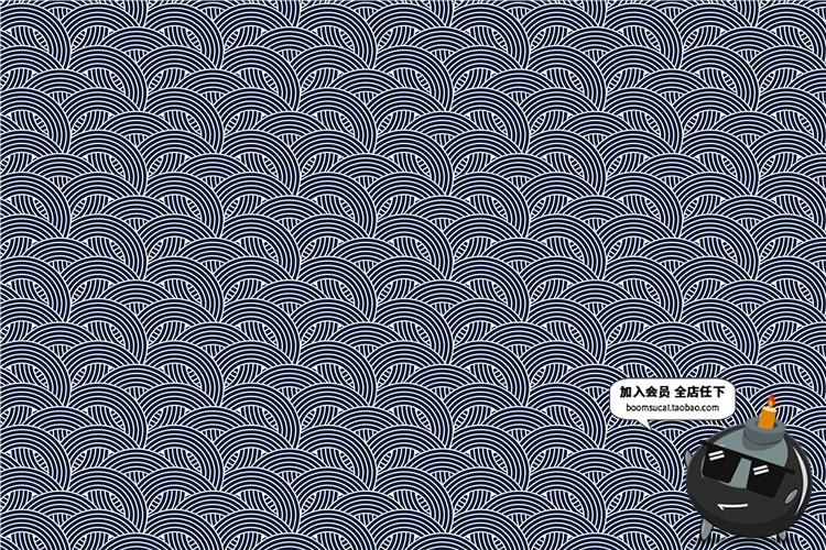 图片[11]-和风日式海浪波浪花纹底纹产品包装无缝图案背景印刷AI矢量素材-设计猿