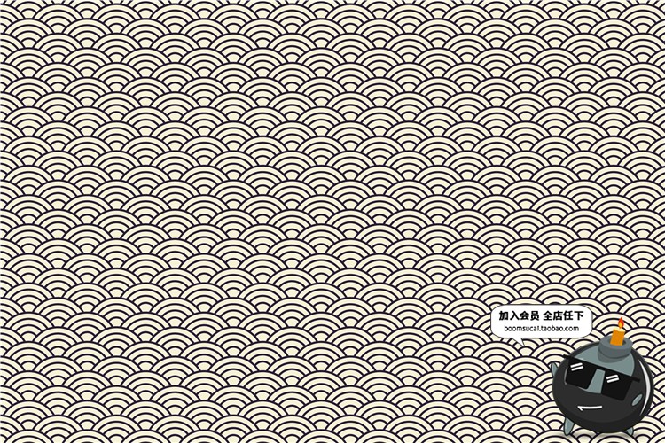 图片[13]-和风日式海浪波浪花纹底纹产品包装无缝图案背景印刷AI矢量素材-设计猿