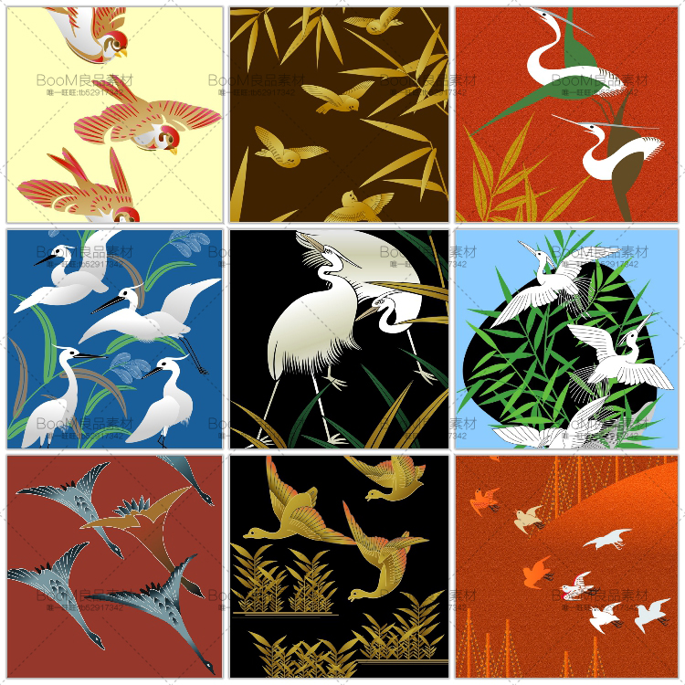 图片[1]-和服古风古典图案花纹JPG格式日式和风风格图案PSD模板PS设计素材-设计猿