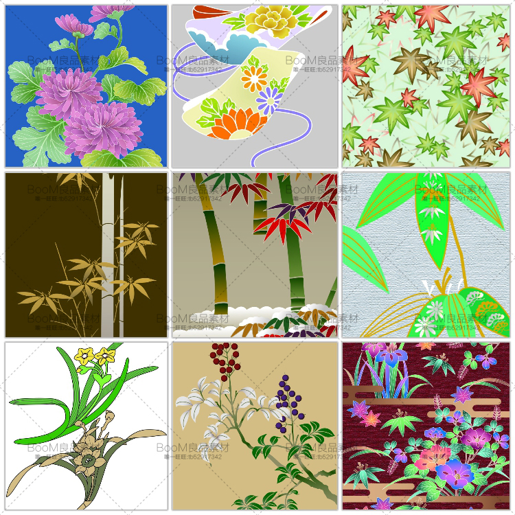 图片[4]-和服古风古典图案花纹JPG格式日式和风风格图案PSD模板PS设计素材-设计猿