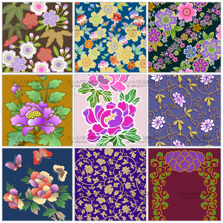 图片[8]-和服古风古典图案花纹JPG格式日式和风风格图案PSD模板PS设计素材-设计猿