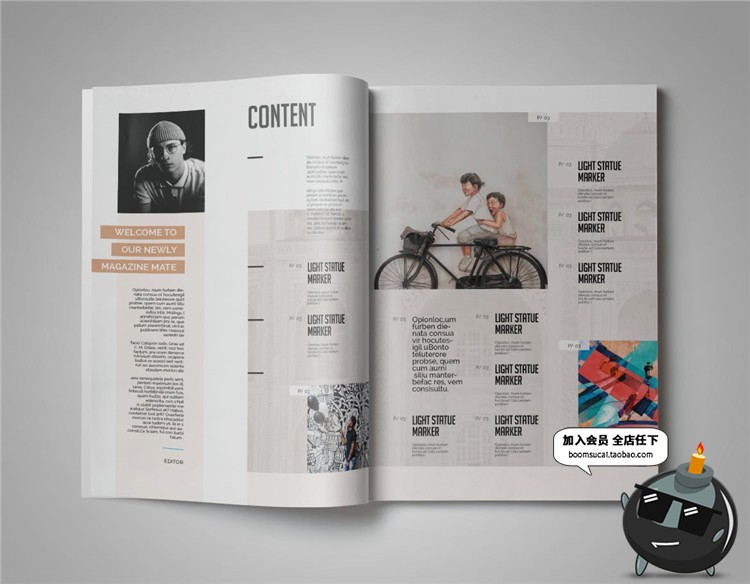 图片[9]-15页时尚杂志画册书刊品牌手册宣传册杂志图文排版AI矢量模板素材-设计猿