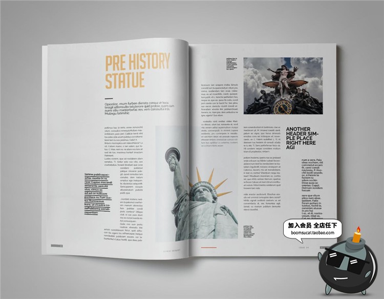 图片[14]-15页时尚杂志画册书刊品牌手册宣传册杂志图文排版AI矢量模板素材-设计猿