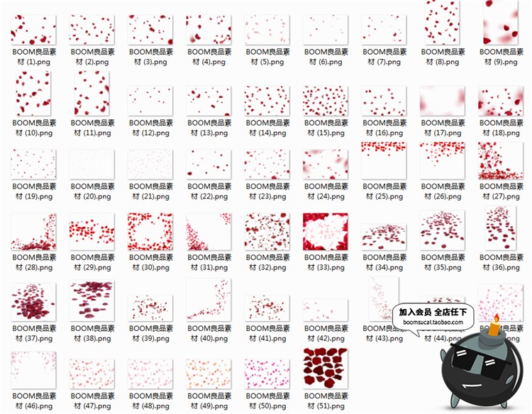 图片[3]-玫瑰花朵花瓣飘散落散花特效png高清免抠图psd婚纱照设计素材-设计猿