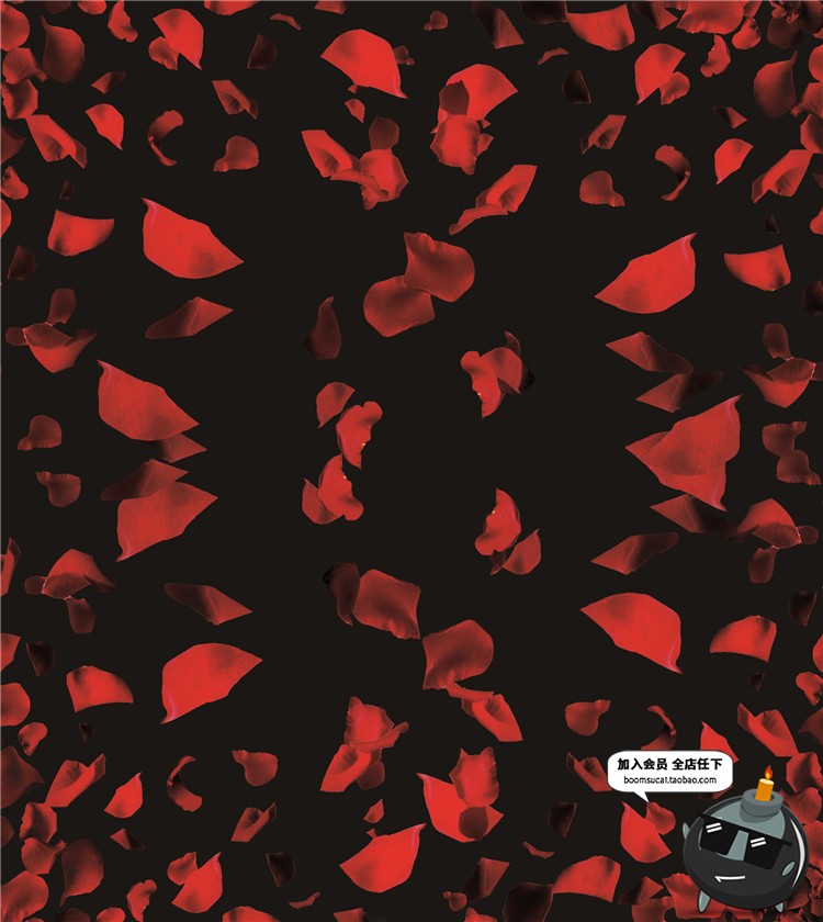 图片[10]-玫瑰花朵花瓣飘散落散花特效png高清免抠图psd婚纱照设计素材-设计猿