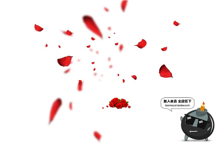 图片[18]-玫瑰花朵花瓣飘散落散花特效png高清免抠图psd婚纱照设计素材-设计猿