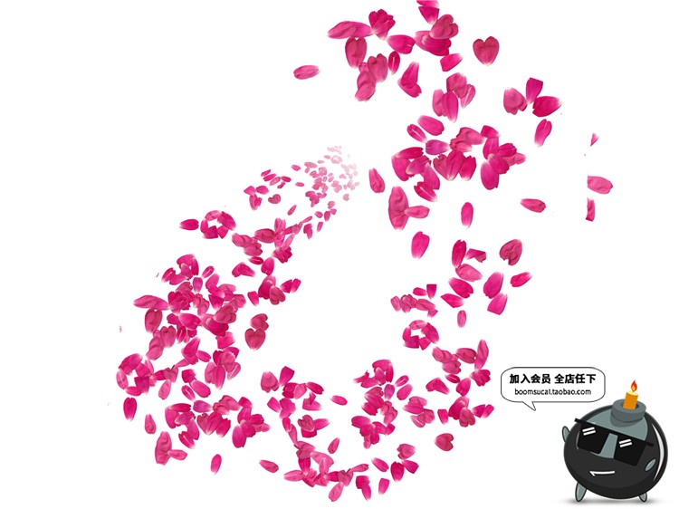 图片[19]-玫瑰花朵花瓣飘散落散花特效png高清免抠图psd婚纱照设计素材-设计猿