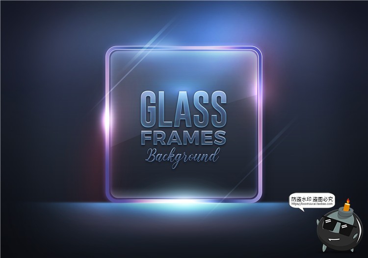 图片[6]-磨砂质感透明玻璃亚克力板背景底纹纹理长方形心形PSD模板PS素材-设计猿