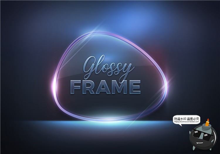 图片[9]-磨砂质感透明玻璃亚克力板背景底纹纹理长方形心形PSD模板PS素材-设计猿