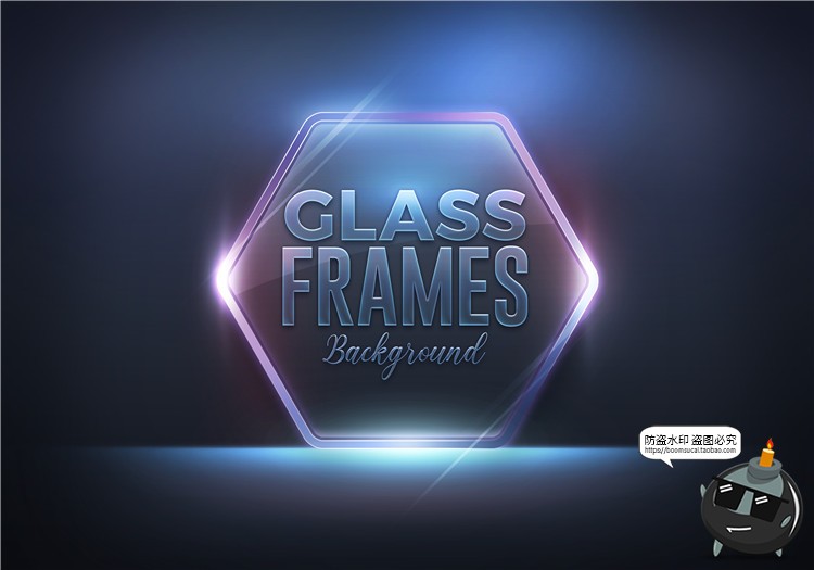 图片[10]-磨砂质感透明玻璃亚克力板背景底纹纹理长方形心形PSD模板PS素材-设计猿