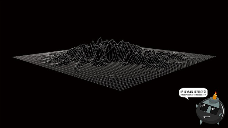 图片[2]-高科技抽象地形地理故障等高线山脉三维背景线条纹理AI矢量素材-设计猿