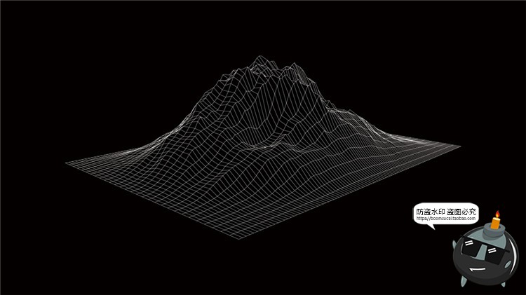 图片[3]-高科技抽象地形地理故障等高线山脉三维背景线条纹理AI矢量素材-设计猿