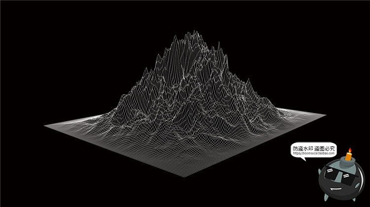 图片[5]-高科技抽象地形地理故障等高线山脉三维背景线条纹理AI矢量素材-设计猿