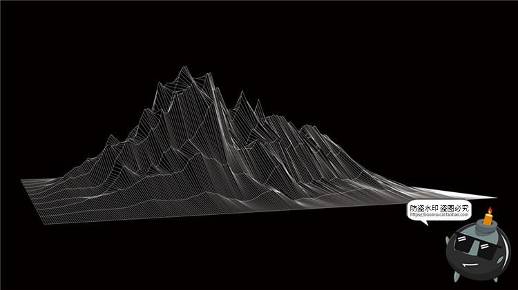 图片[18]-高科技抽象地形地理故障等高线山脉三维背景线条纹理AI矢量素材-设计猿