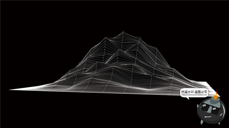 图片[19]-高科技抽象地形地理故障等高线山脉三维背景线条纹理AI矢量素材-设计猿