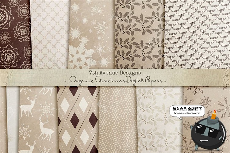 图片[1]-经典圣诞主题礼盒糖果包装奢侈金外纸张纹理JPG高清图片素材-设计猿