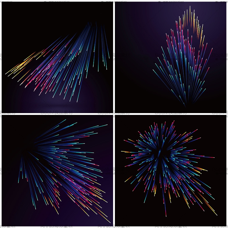 图片[1]-时尚彩色渐变发光放射线条科技感光效高清背景图片AI矢量设计素材-设计猿