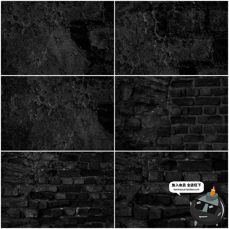 图片[3]-漆黑深黑色石墙黑炭砖头煤火炭墙面纹理背景照片JPG图片底纹素材-设计猿