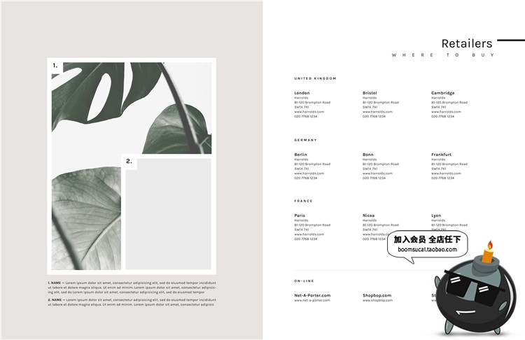 图片[2]-文艺范欧美简洁小清新风格杂志画册内页排版海报PSD模版设计素材-设计猿