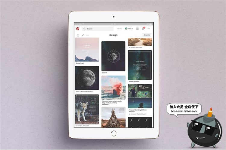 图片[8]-现代简约小清新文艺时尚贴图正方形照片图文排版PSD模板PS素材-设计猿