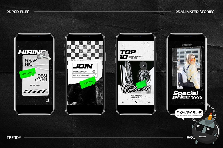 图片[9]-暗黑时尚潮流街头时装潮牌图文排版版式推文PSD模版源文件PS素材-设计猿