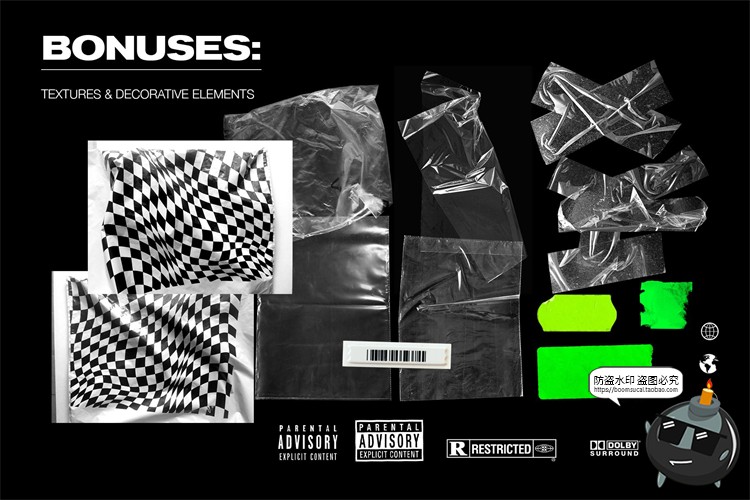 图片[11]-暗黑时尚潮流街头时装潮牌图文排版版式推文PSD模版源文件PS素材-设计猿