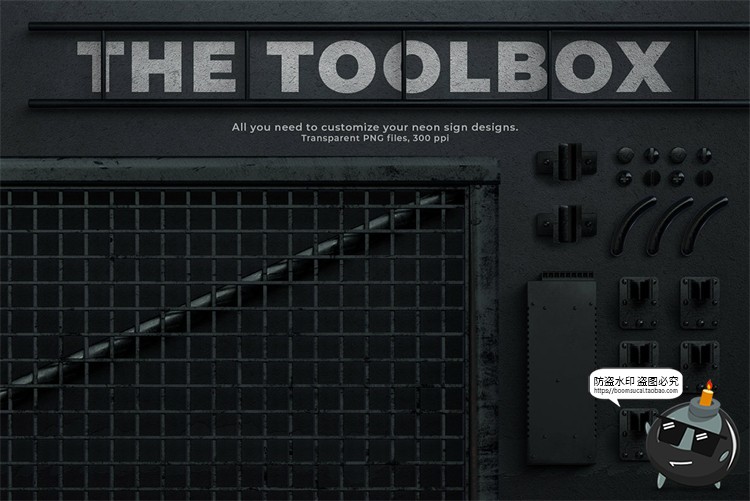 图片[5]-炫酷霓虹灯背景机械赛博朋克风格场景效果ASL样式PNG后期合成素材-设计猿