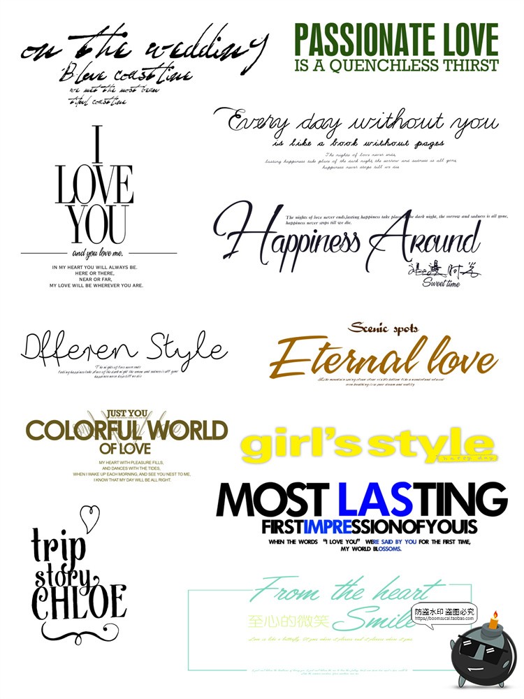 图片[10]-英文字体排版占位排列主题相册文字后期海报装饰PSD模板PS素材-设计猿