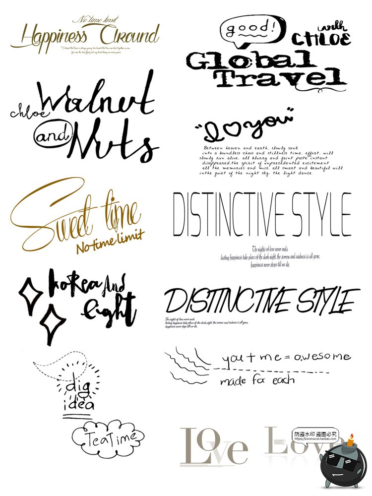 图片[11]-英文字体排版占位排列主题相册文字后期海报装饰PSD模板PS素材-设计猿