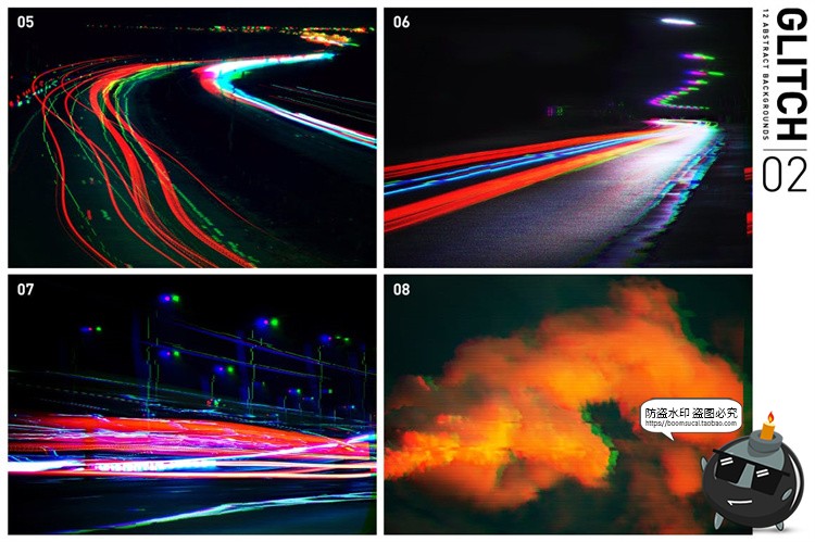 图片[3]-抽象都市道路城市信号扭曲数字技术故障风格背景JPG图片底纹素材-设计猿