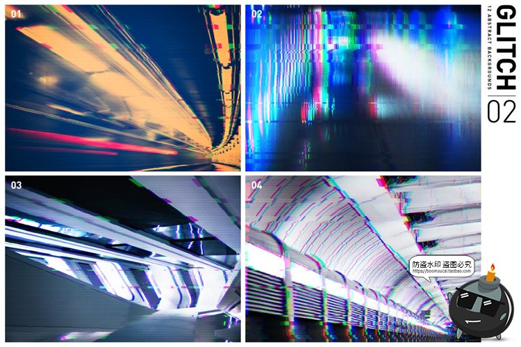 图片[4]-抽象都市道路城市信号扭曲数字技术故障风格背景JPG图片底纹素材-设计猿