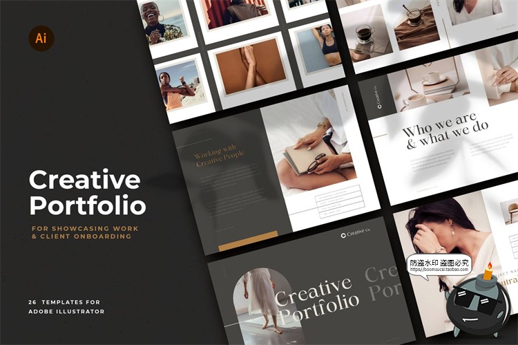 图片[1]-时尚简约品牌手册画册排版宣传册杂志模板AI矢量CMYK可印刷素材-设计猿