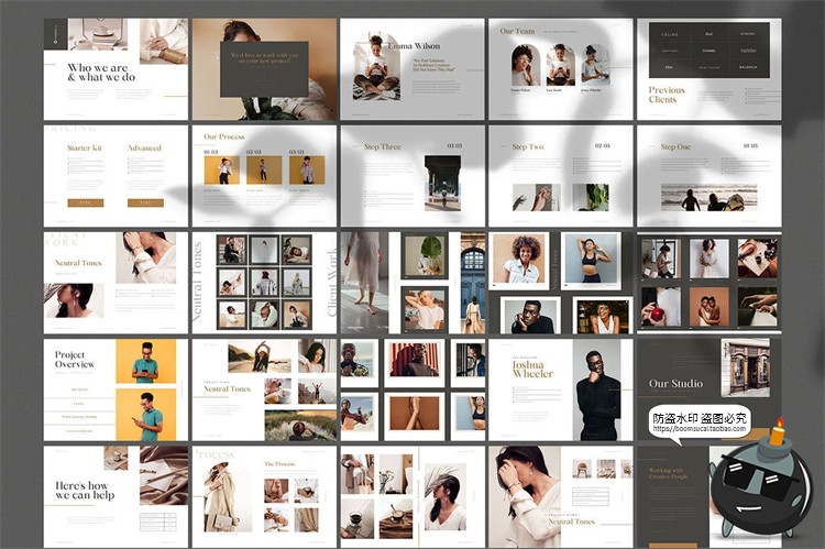 图片[2]-时尚简约品牌手册画册排版宣传册杂志模板AI矢量CMYK可印刷素材-设计猿