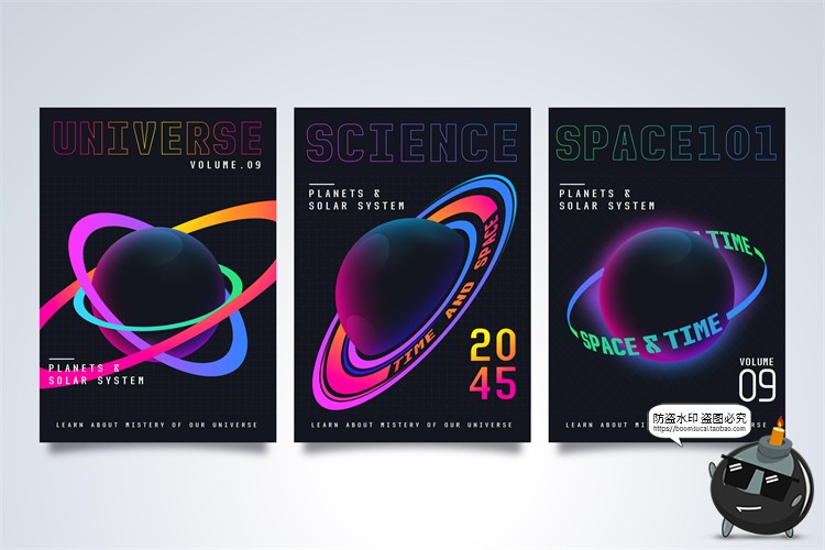 图片[42]-潮流赛博朋克创意炫酷抽象未来科技全息渐变海报模板AI矢量素材-设计猿