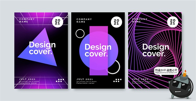 图片[49]-潮流赛博朋克创意炫酷抽象未来科技全息渐变海报模板AI矢量素材-设计猿