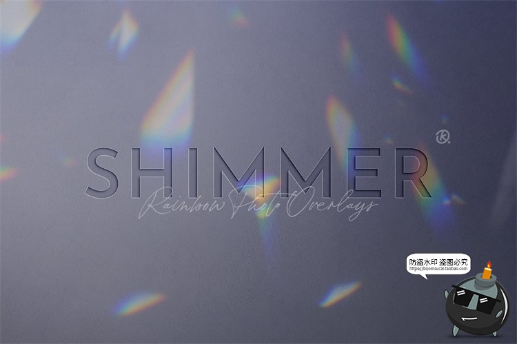 图片[1]-绚丽微光炫光彩虹棱镜光斑照片叠加背景JPG叠层图片后期合成素材-设计猿