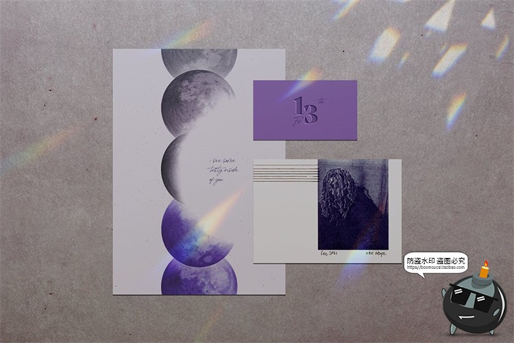 图片[2]-绚丽微光炫光彩虹棱镜光斑照片叠加背景JPG叠层图片后期合成素材-设计猿