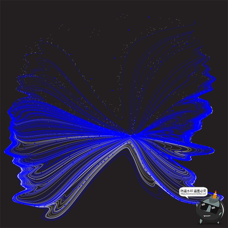 图片[8]-科幻风线条数据可视化粒子光束抽象蓝白放射科技背景AI矢量素材-设计猿