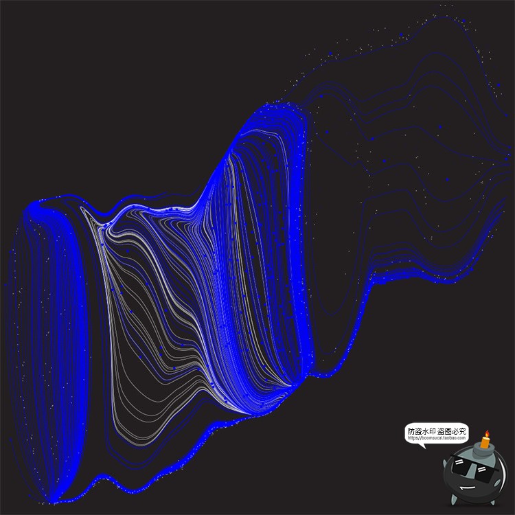 图片[9]-科幻风线条数据可视化粒子光束抽象蓝白放射科技背景AI矢量素材-设计猿
