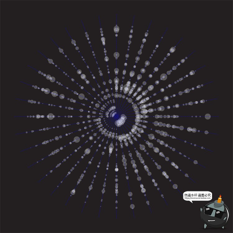 图片[10]-科幻风线条数据可视化粒子光束抽象蓝白放射科技背景AI矢量素材-设计猿