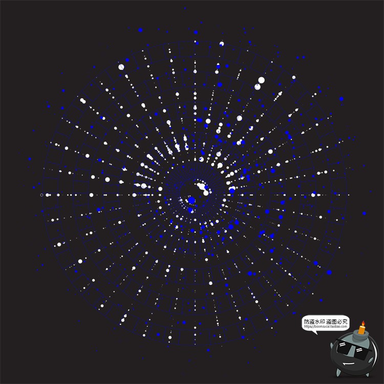 图片[13]-科幻风线条数据可视化粒子光束抽象蓝白放射科技背景AI矢量素材-设计猿