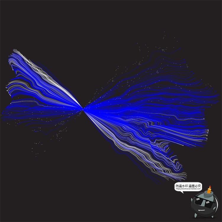 图片[15]-科幻风线条数据可视化粒子光束抽象蓝白放射科技背景AI矢量素材-设计猿
