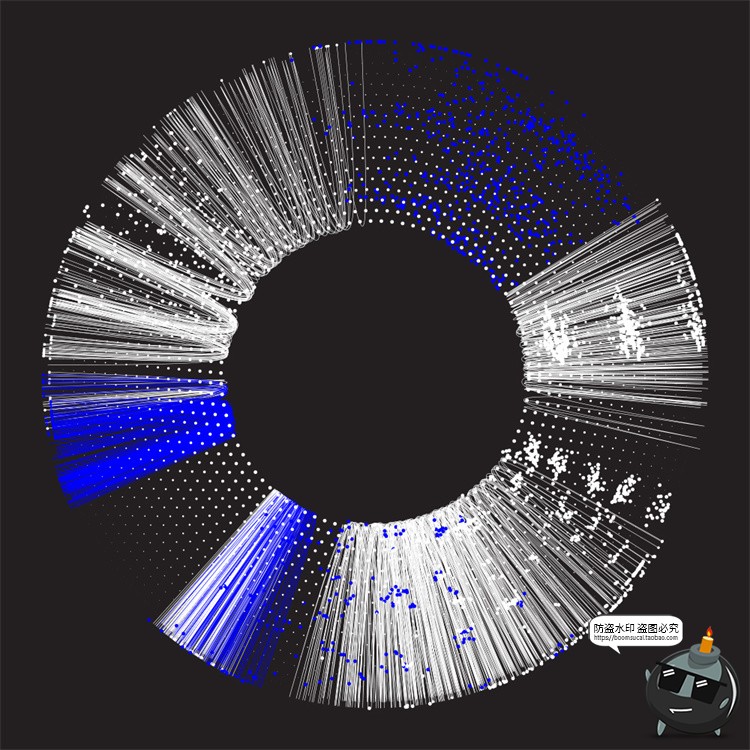 图片[16]-科幻风线条数据可视化粒子光束抽象蓝白放射科技背景AI矢量素材-设计猿