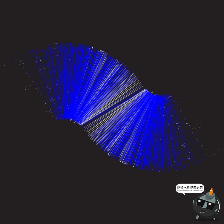 图片[19]-科幻风线条数据可视化粒子光束抽象蓝白放射科技背景AI矢量素材-设计猿