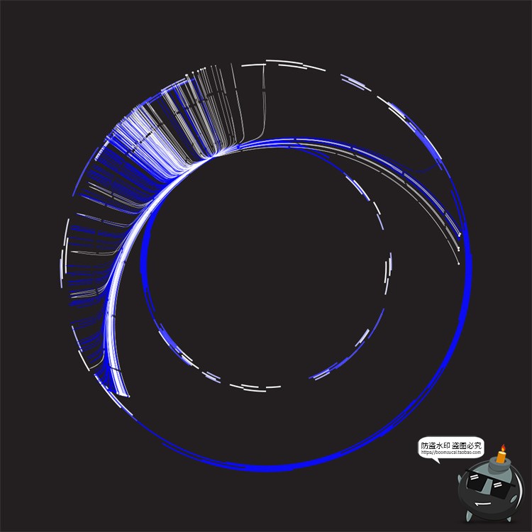 图片[22]-科幻风线条数据可视化粒子光束抽象蓝白放射科技背景AI矢量素材-设计猿