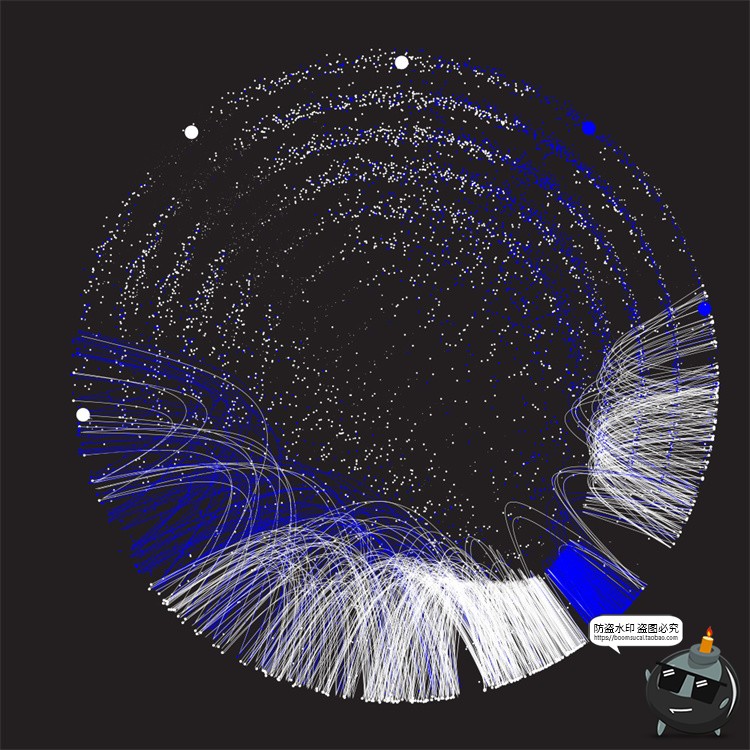 图片[23]-科幻风线条数据可视化粒子光束抽象蓝白放射科技背景AI矢量素材-设计猿