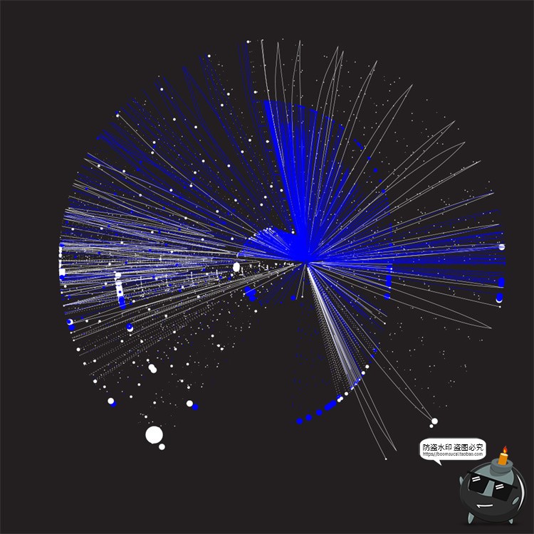 图片[26]-科幻风线条数据可视化粒子光束抽象蓝白放射科技背景AI矢量素材-设计猿